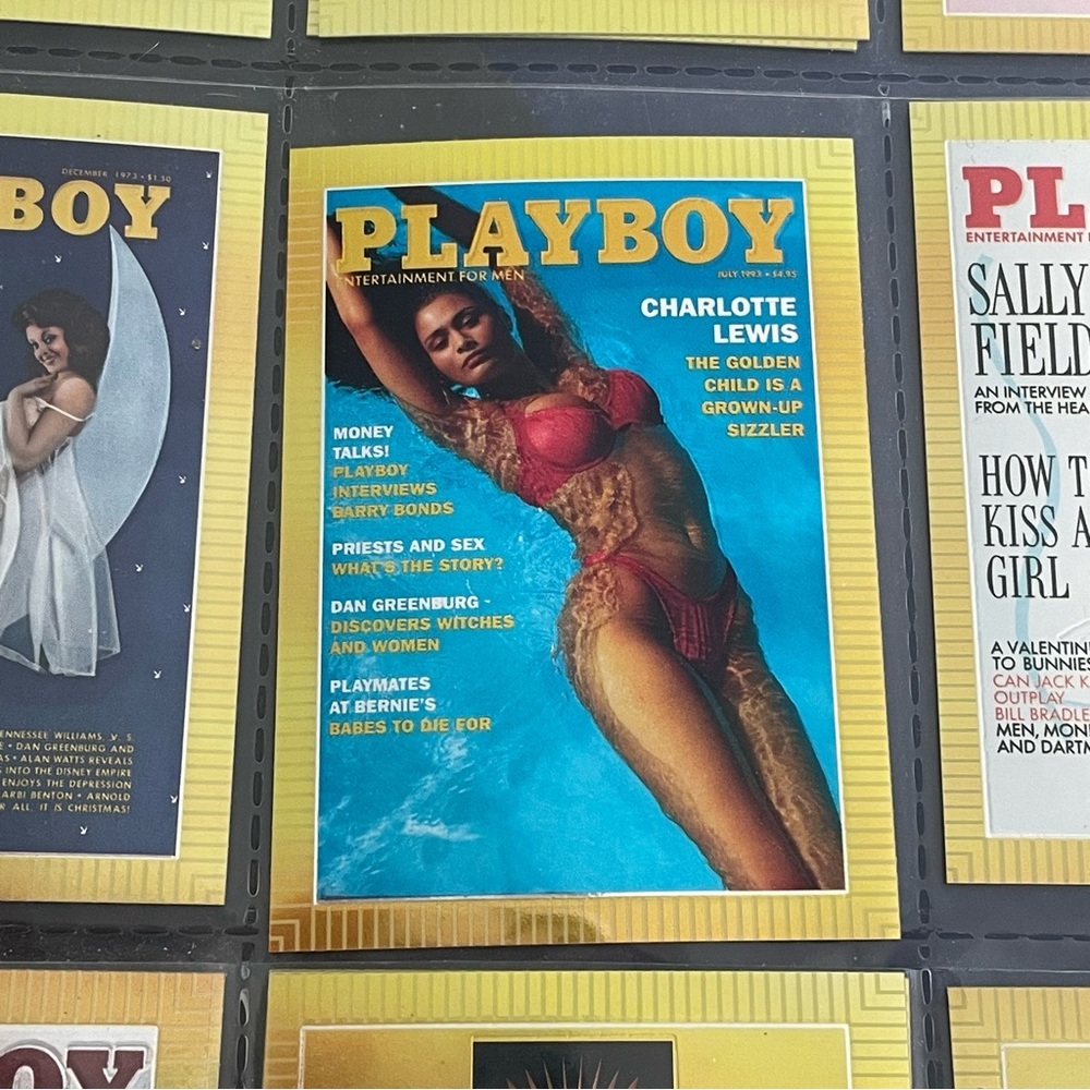 90s Vintage Playboy Chromium Cover Card Charlotte Lewis Collectors 1995 #97